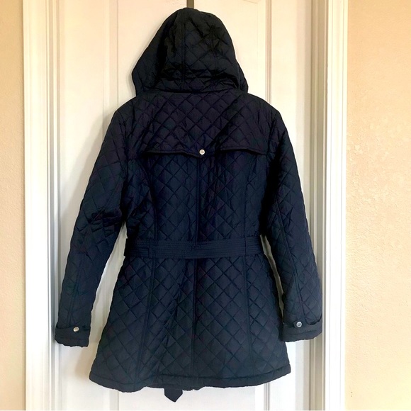 Tommy Hilfiger Navy Blue Hooded Winter Coat - Picture 6 of 16
